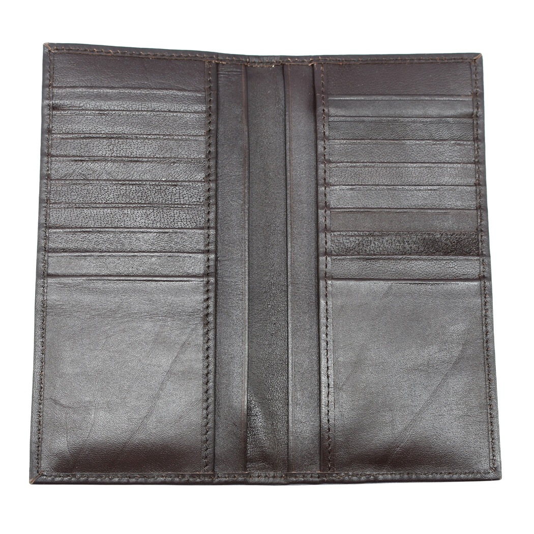 New Real Genuine Leather Men Long Purse Vintage Clutch Handbag ID/Credit Card Ho - Foto 2