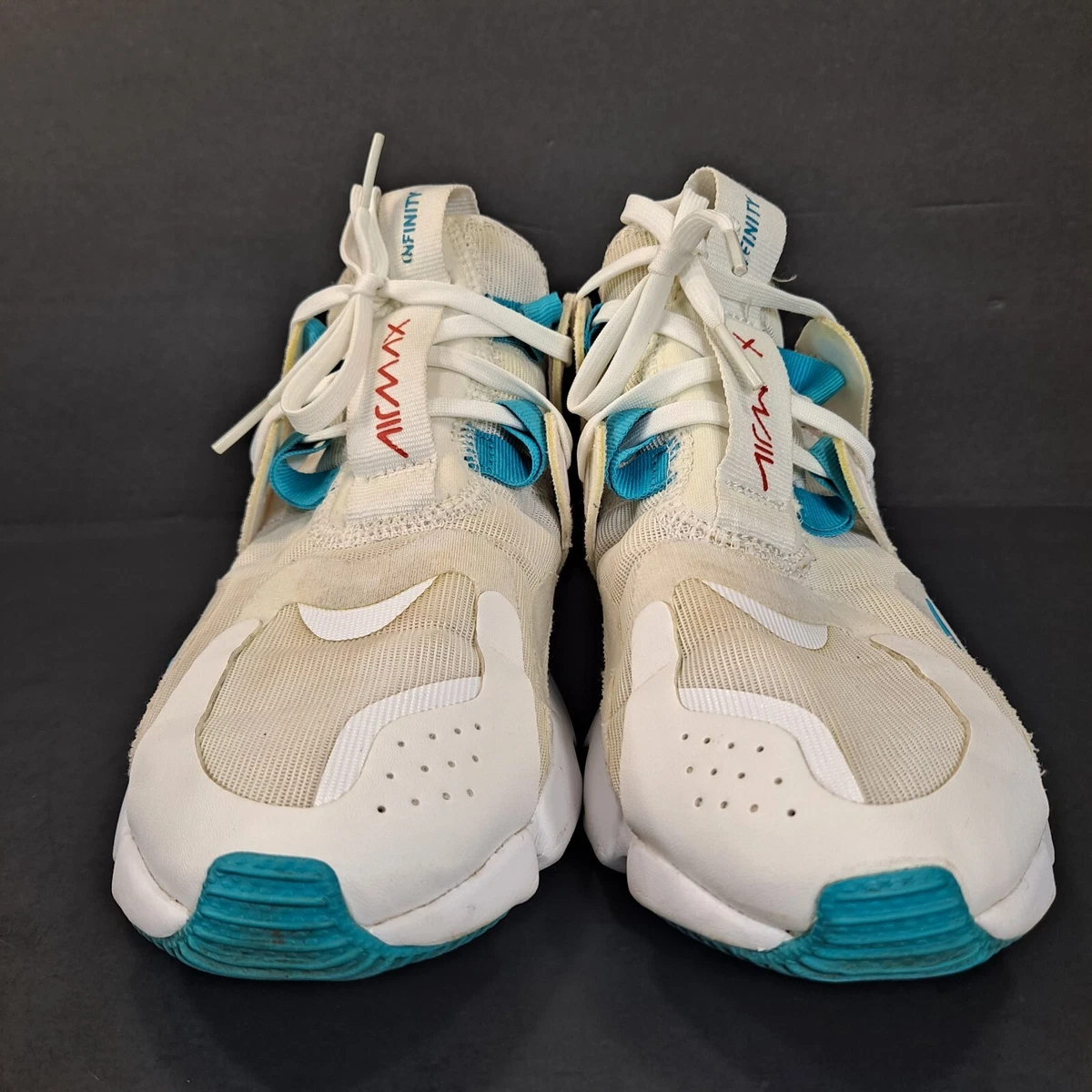 nike air max infinity white and blue
