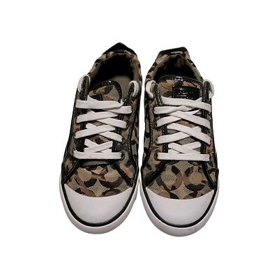 Coach Barrett Brown, Black and Tan Cheetah Leopard Print Sneakers size 
