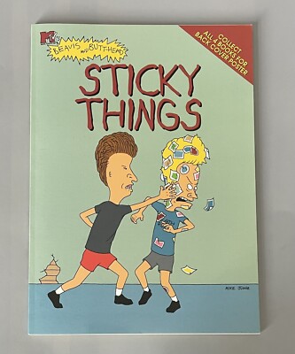 Beavis and Butthead Sticky Things Sticker Book 1012   New & Complete   1997 MTV
