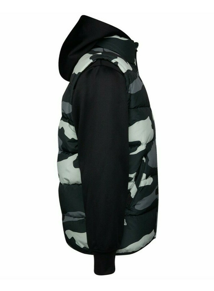 Jordan Boys Black Camo Hybrid Hooded Full Zip Vest Jacket | eBay