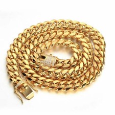 Solid Stainless Steel " GUILD "Miami Cuban Curb Chain 22 30" Inch Necklace 12 mm