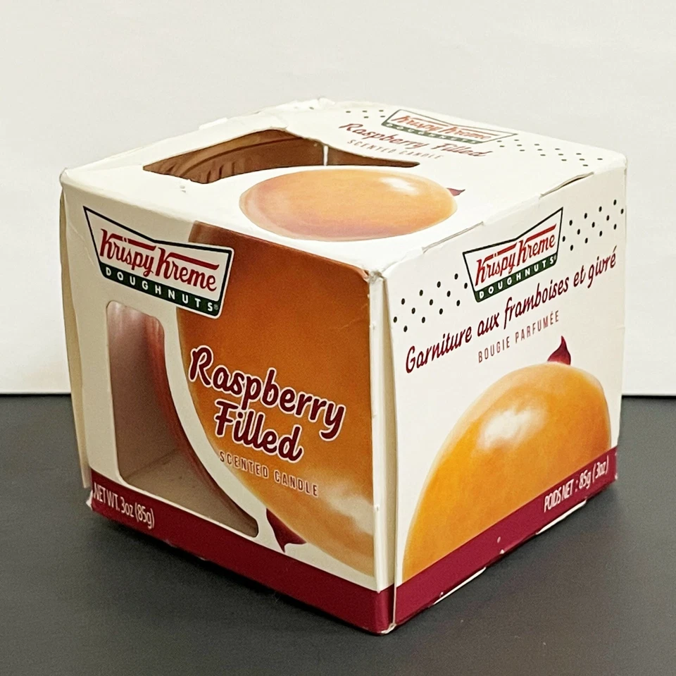 Krispy Kreme Donuts RELLENO DE FRAMBUESA VELA 3 OZ Nuevo en Caja Dañada Foto 4 de 4