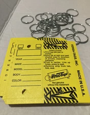 Lot Of 30 Automotive Genuine Versa-Tag Versa Tag Key Tags with Key Rings