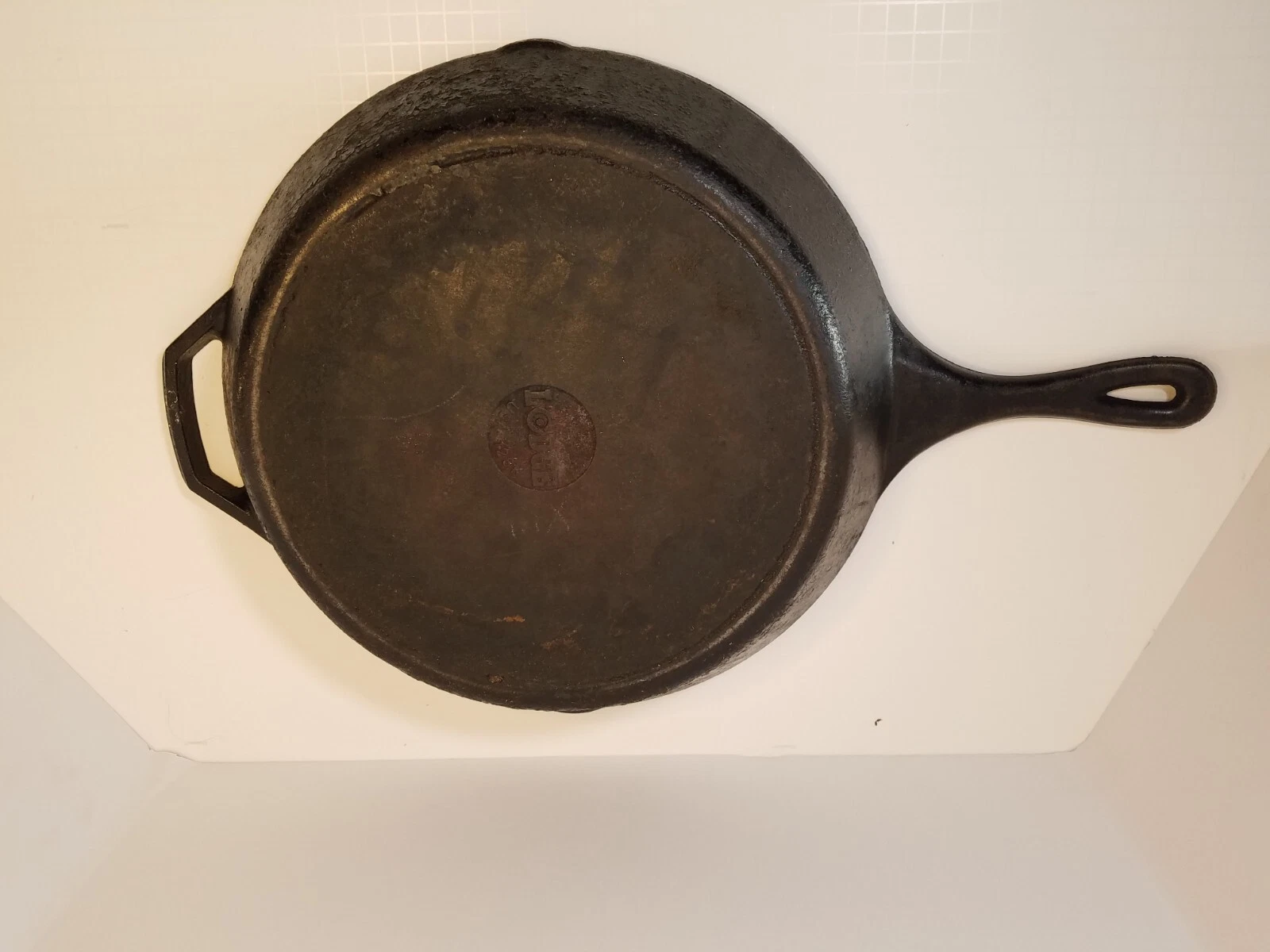 Lodge 12SK Cast Iron Skillet Frying Pan USA Vintage Heat Ring
