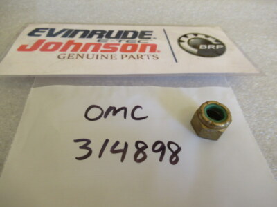 E114 Johnson Evinrude OMC 314898 Nut OEM New Factory Boat Parts