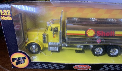 2001 Jada Toys Hot Rigz 1:32 Scale DieCast Shell Double Tanker Peterbilt NEW!! - Picture 3 of 9