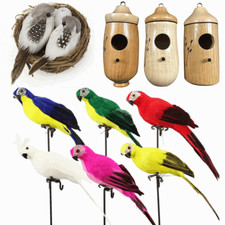 Artificial Parrot Simulation Fake Bird Nest Garden Tree Hummingbird Swing Nest