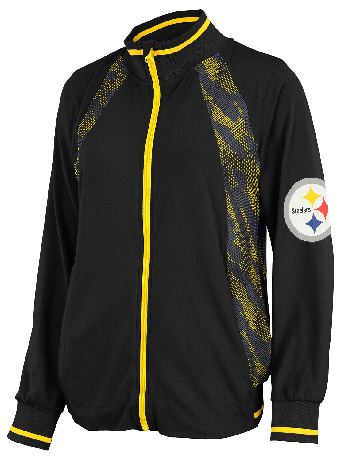 Женская куртка Zubaz NFL Pittsburgh Steelers с застежкой-молнией Viper Accent