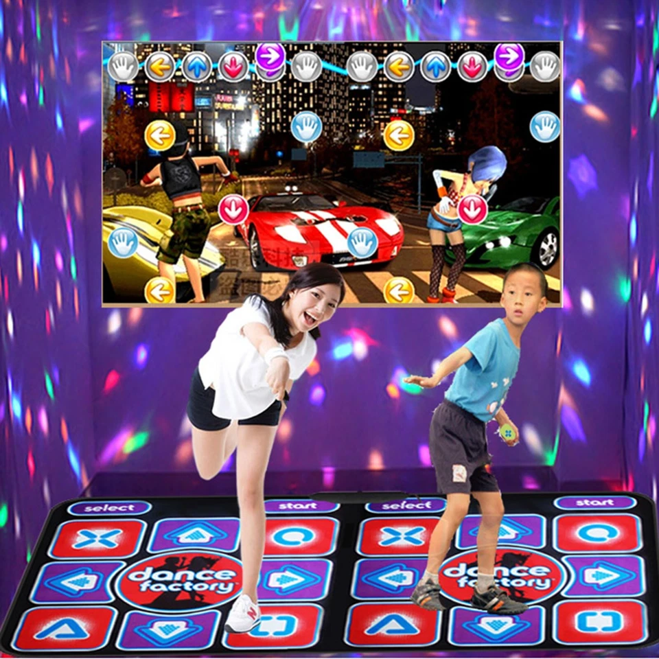 Dancing Mat Double User Wireless Dance Family Music Games Non-Slip Mats PC TV Us - Image 2 of 4