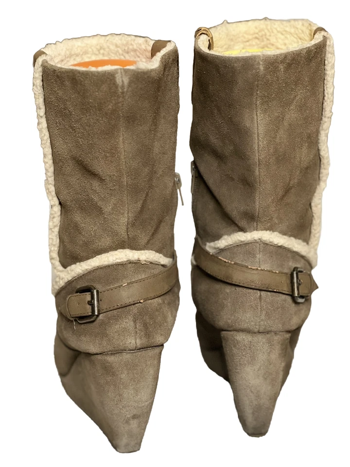 Nine West Wedge Boot Us Women Size 9, Fur Lining - Image 3 of 4