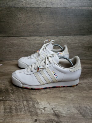 Adidas Samoa White Monochrome Rainbow Sneakers Womens