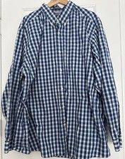 Eddie Bauer Wrinkle Free Classic Fit Blue Plaid Sport Shirt Sz 3XL