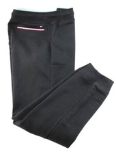 TOMMY HILFIGER Size M Black with TH Logo 3 Pocket Men's Sweat Pants RETAIL 69