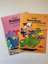 VINTAGE - Bamm-Bamm & Pebbles Fintstone's Paper Doll Book - Wonder Books 1974