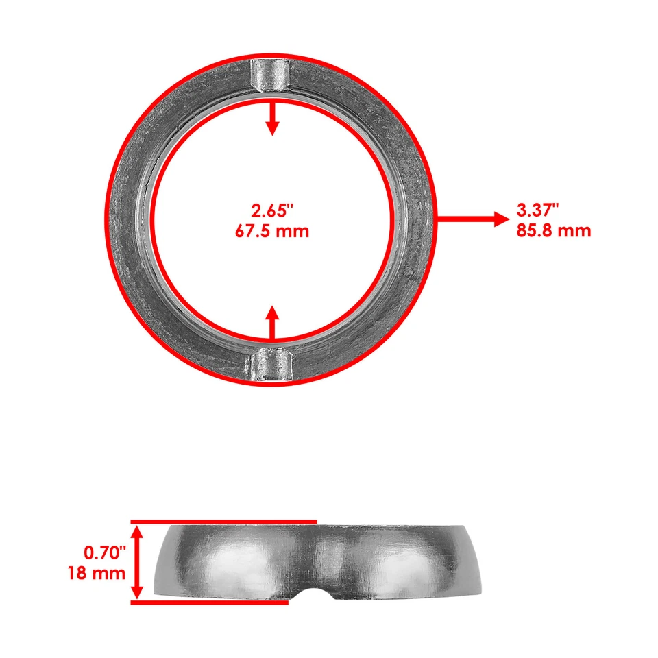 Exhaust Donut Gasket Seal for Arctic Cat F5 F6 F7 Firecat 500 600 700 2003-2006 - Image 2 of 4