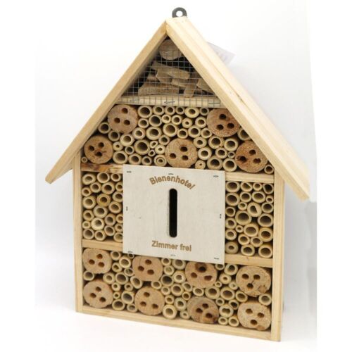 8x IBURI Insektenhotel 28x9x38cm Bienen Schmetterling Käfer Nist Brut Haus Natur - Bild 1 von 1