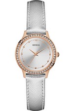 GUESS W0648L11,Ladies Dress,Stainless Steel,Rose-Tone,Crystal Accented Bezel