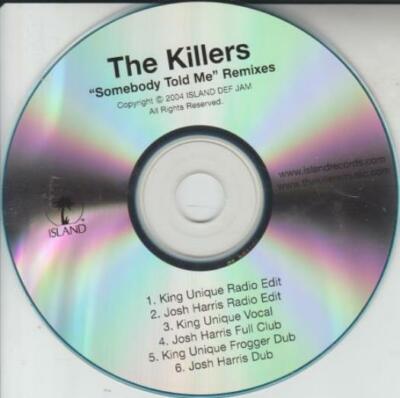 The Killers: Somebody Told Me Remixes PROMO MUSIC AUDIO CD King Unique Harris 6t