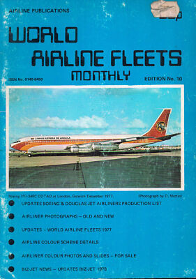 WORLD AIRLINE FLEETS MONTHLY 10 CONVAIR 880 340 DC-6B DC-8 B707-349C FOKKER F.27