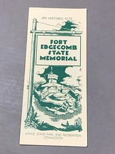Vintage Travel Brochure Fort Edgecomb Maine ~ Map Advertisement Pamphlet