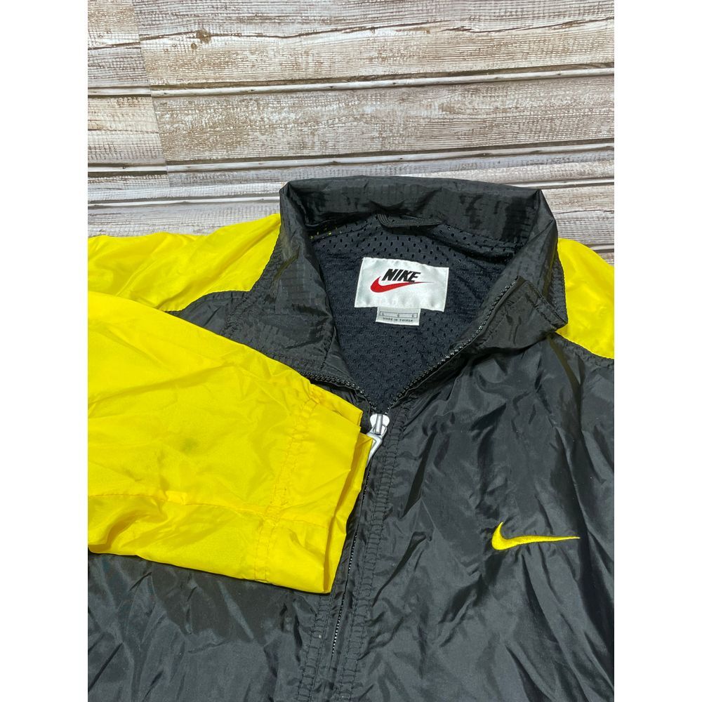 SACAI X NIKE Giacca a vento Nike vintage anni 90 nero giallo taglia grande