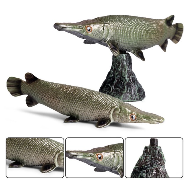 Alligator Gar Atractosteus Fish Figure Wild Animal Model Toy Collector