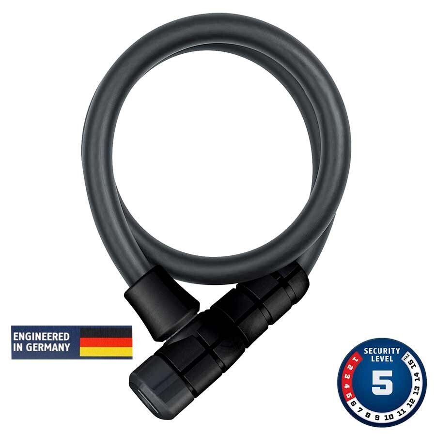 ABUS Racer 6415K Spiral Cable Bike Lock 15mm 120cm 3.9ft Security Level 5 Keyed