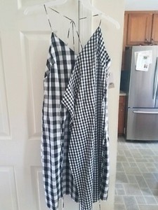 checkered wrap dress