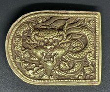 Beautiful Nepali Unique Vintage Handmade Carving Belt Buckle Tibeten Bronze