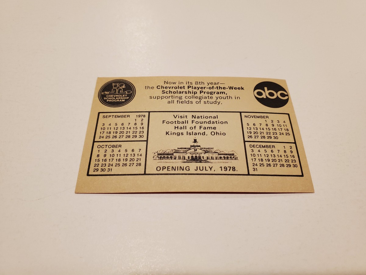 RS20 Hampden-Sydney College 1978 Football Chevrolet Pocket