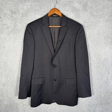 John Varvatos Jacket Mens 38 R Black Sport Coat 2 Button Blazer Business Wool