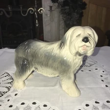 Vintage Coopercraft Old English Sheepdog Porcelain Dog (619)