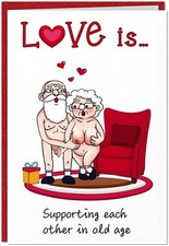 Funny Valentines Day Card - Naughty Valentines Day Card for Him Her Anniversary