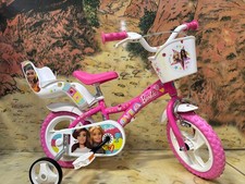 Dino 12" Kids Pink Barbie Love Childrens Bike