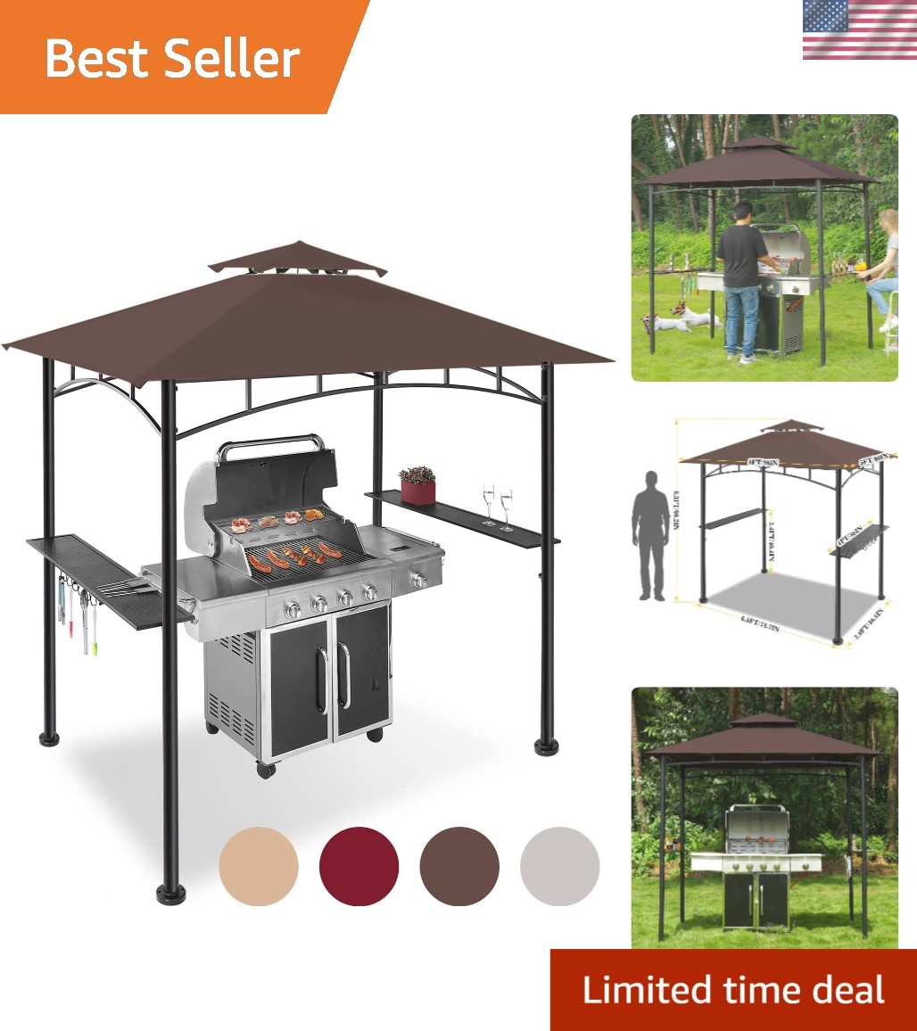 With Metal Shelves & Bottle Opener For Outdoor Fun