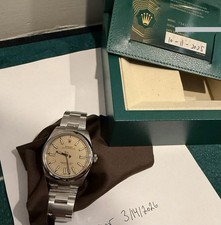 NEW STICKERED 2025 PAPERS Rolex Oyster Perpetual BEIGE Beige 41MM 134300 BOX 7