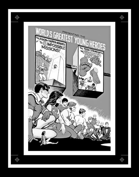 Nick Cardy DC 100-Page Super Spectacular #12 Rare Production Art Back Cover