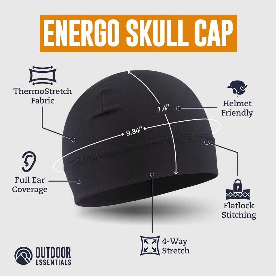 Gorra calavera OutdoorEssentials para hombre y mujer-forro de casco, invierno polar ciclín... Foto 3 de 4