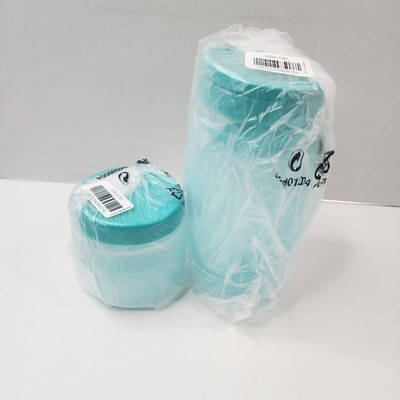 Tupperware Universal Jar Twist Cover Seal 825ml and 325ml Teal Set of 2 New