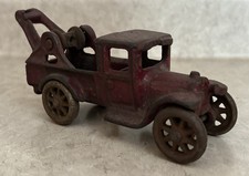 Antique Cast Iron Arcade Toys Tow Truck Wrecker 5.5" Toy