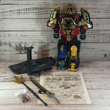 1994 Bandai Power Rangers Thunder Megazord Near Complete w/ Manual & Crystals