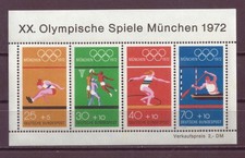 Germany, Federal Republic, Souvenir Sheet, Munich Summer Olympics, MNH, 1972