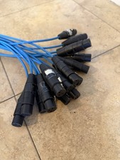 Elite Core Helical Shield Snake Cable XLR Female 1/4" TRS Blue Black 16 Channel