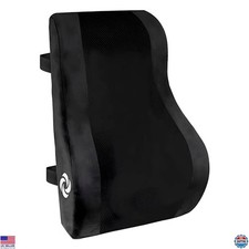 Samsonite Cooling Lumbar Support Pillow for Mid  Lower Back Relief - Black