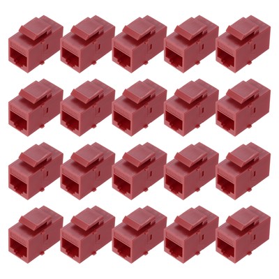 20er-Pack RJ45-Ethernet-Koppler,Cat6-Koppler für Cat6/Cat5e/Cat5,Rot