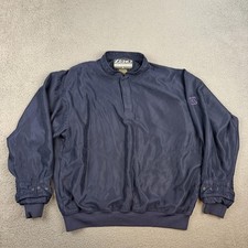 Vintage Zero Restriction Golf Outerwear Jacket Large Navy Made USA Snap Cuffs