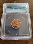 1958 d wheat penny 1c ICG MS66++