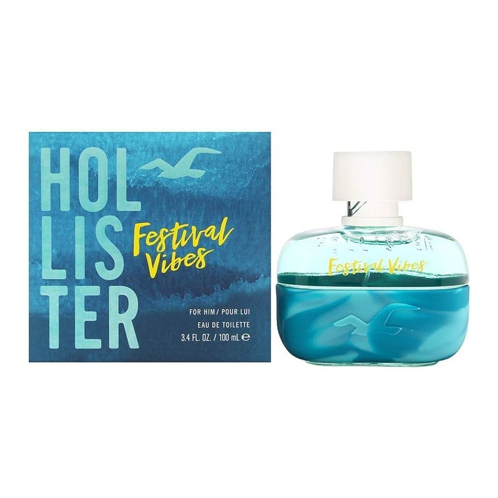 Hollister Men's Green Festival Vibes For Him Eau De Toilette Spray 100Ml - Image 5