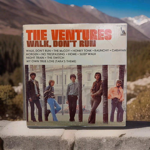 The Ventures Walk Don't Run Vinyl LP, 1969 Liberty LST-8003 Reissue VG +